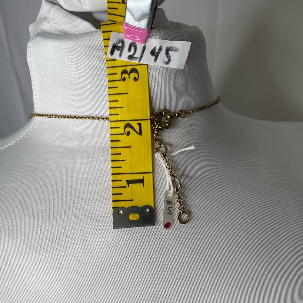 NWT Gold & Rhinestone Style Pendant Necklace| 18-20” long - Picture 5 of 5